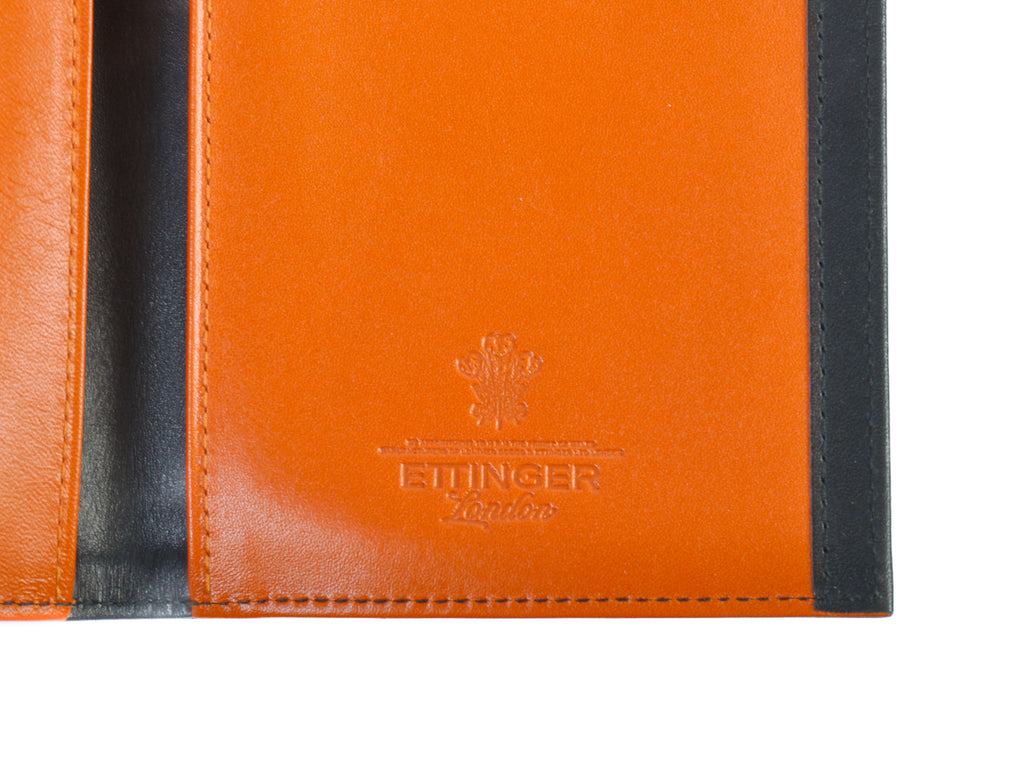 Ettinger Black Leather Long Wallet
