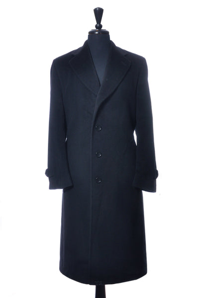 Canali Vintage Black Overcoat
