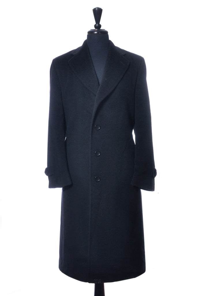 Canali Vintage Black Overcoat