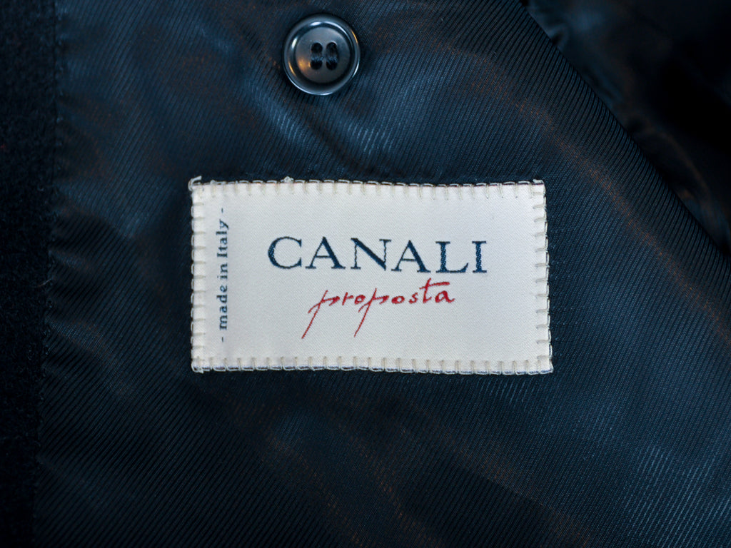 Canali Vintage Black Overcoat