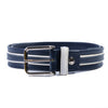 Art Go’Den Navy Blue Striped Leather Belt