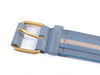 Bally Brown on Slate Blue Striped Belt