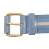 Bally Brown on Slate Blue Striped Belt