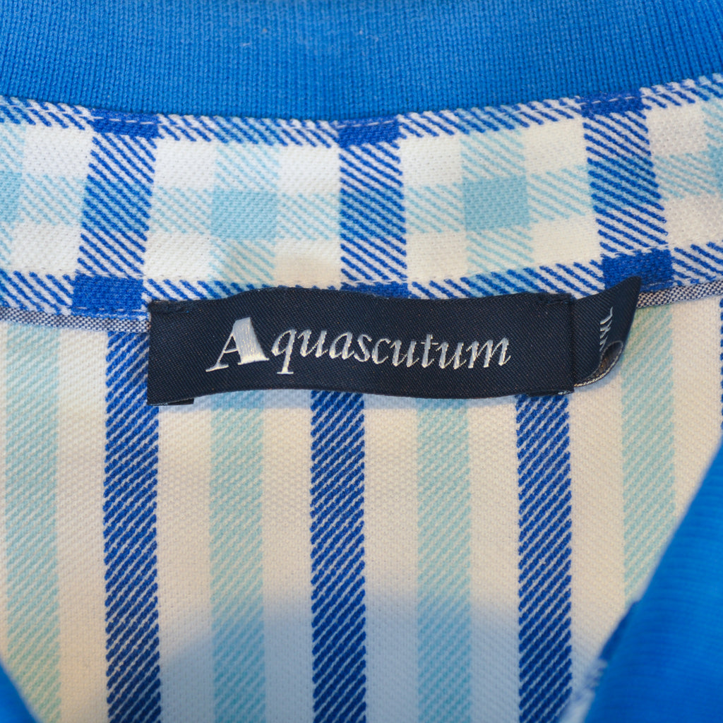 Aquascutum Blue Awning Stripe Polo Shirt