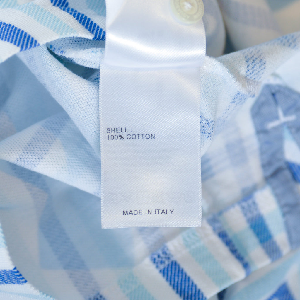 Aquascutum Blue Awning Stripe Polo Shirt