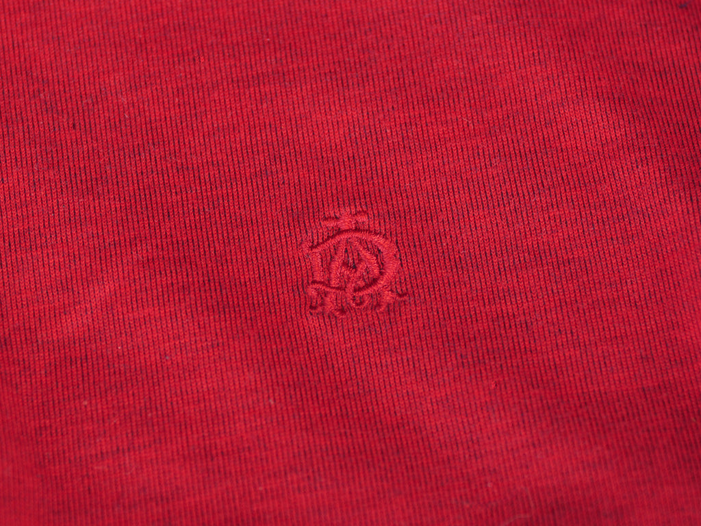 Dunhill Deep Red Long Sleeve Polo Shirt