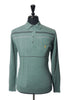Montagut Green Striped Collared Knit Sweater