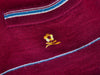 Montagut Burgundy Collared Knit Sweater