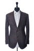 Luigi Bianchi Brown Windowpane Silk Linen Blazer