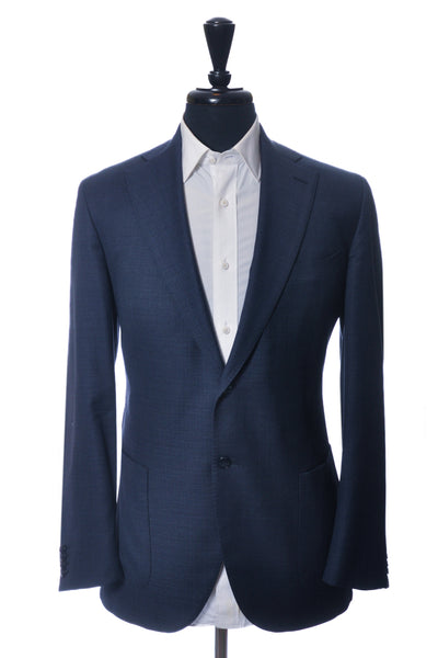 Luigi Bianchi Navy Blue Wool Blazer