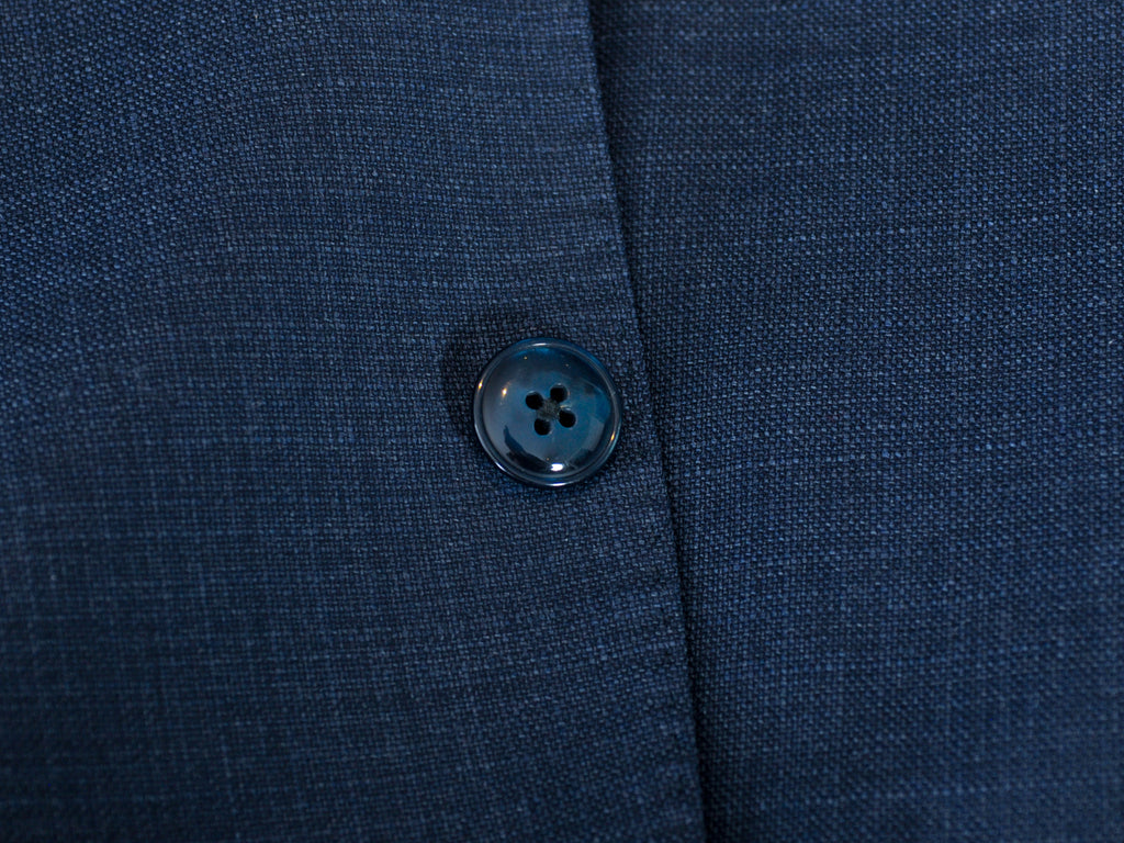 Luigi Bianchi Navy Blue Wool Blazer