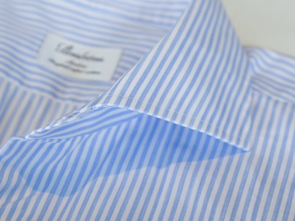 Stenstroms Blue Striped Slimline Dress Shirt