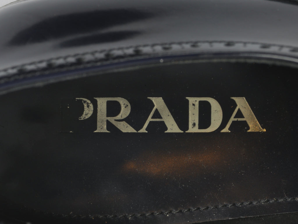 Prada Navy Blue Derby Shoes
