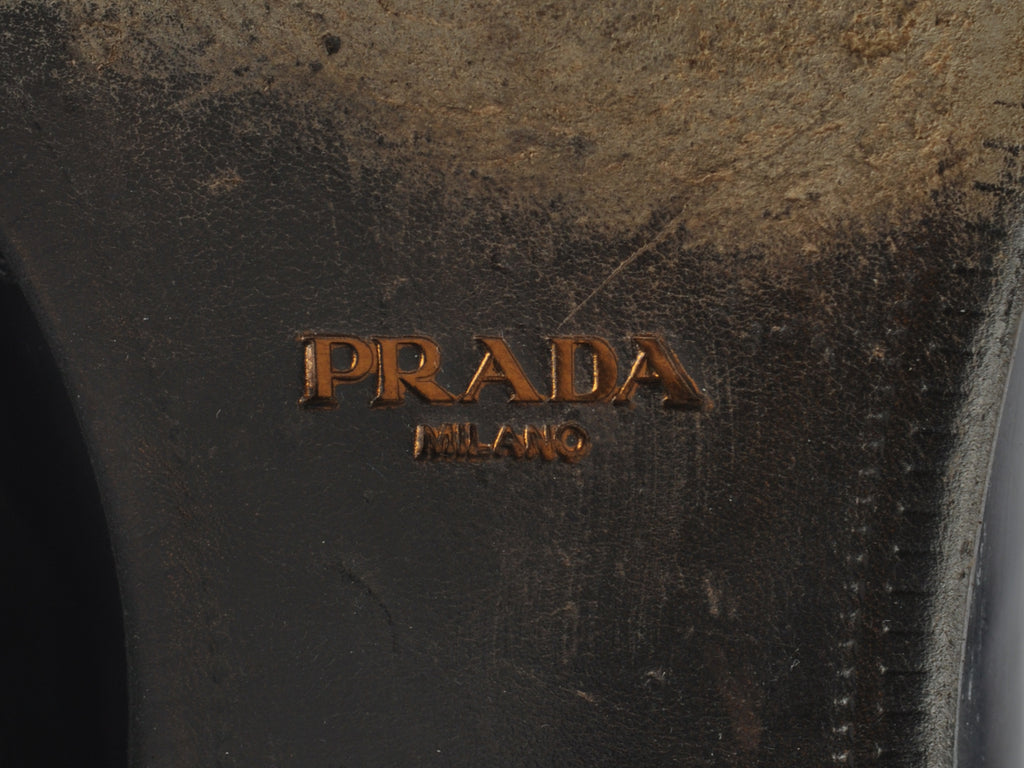 Prada Navy Blue Derby Shoes