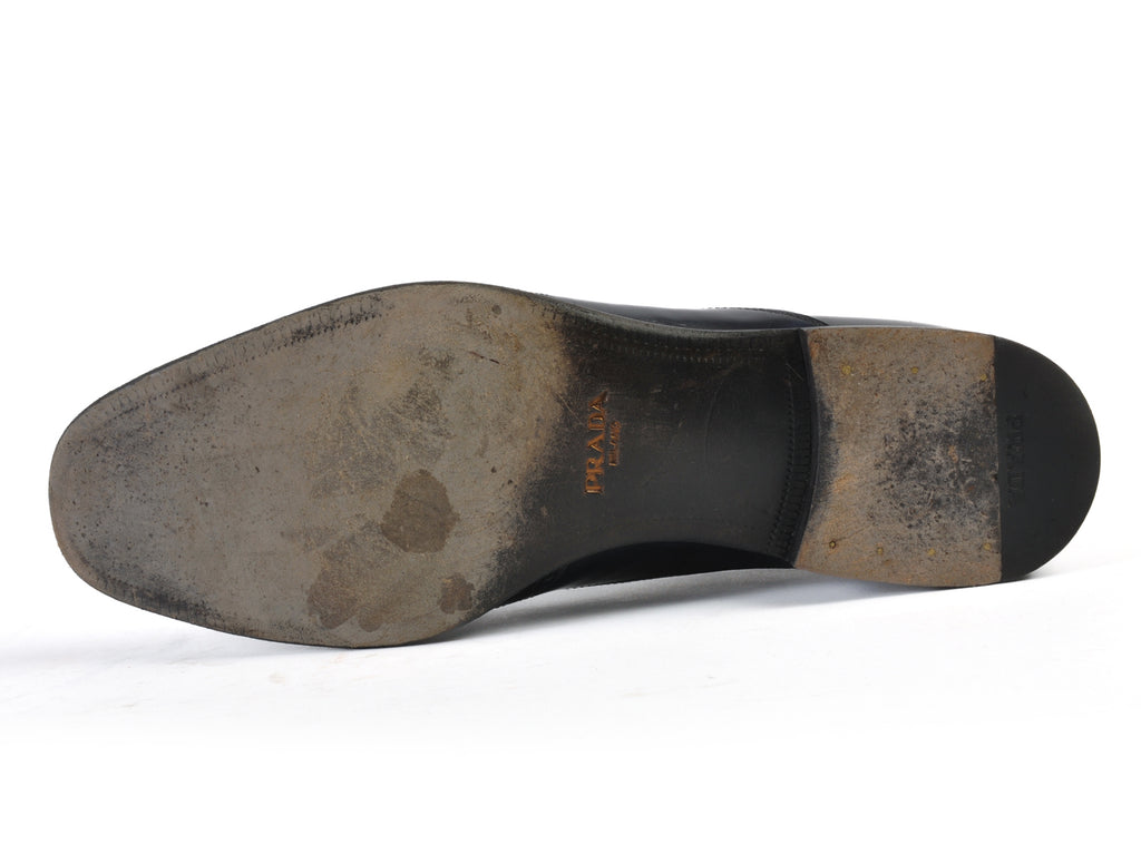 Prada Navy Blue Derby Shoes