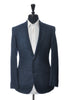 Pal Zileri Blue Check Wool Silk Linen Suit