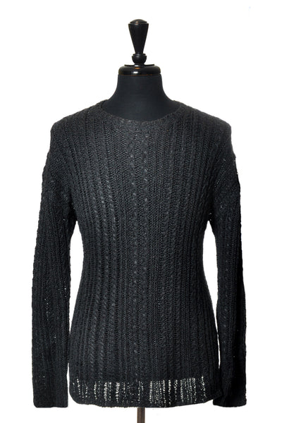 John Varvatos Dark Grey Loose Knit Sweater