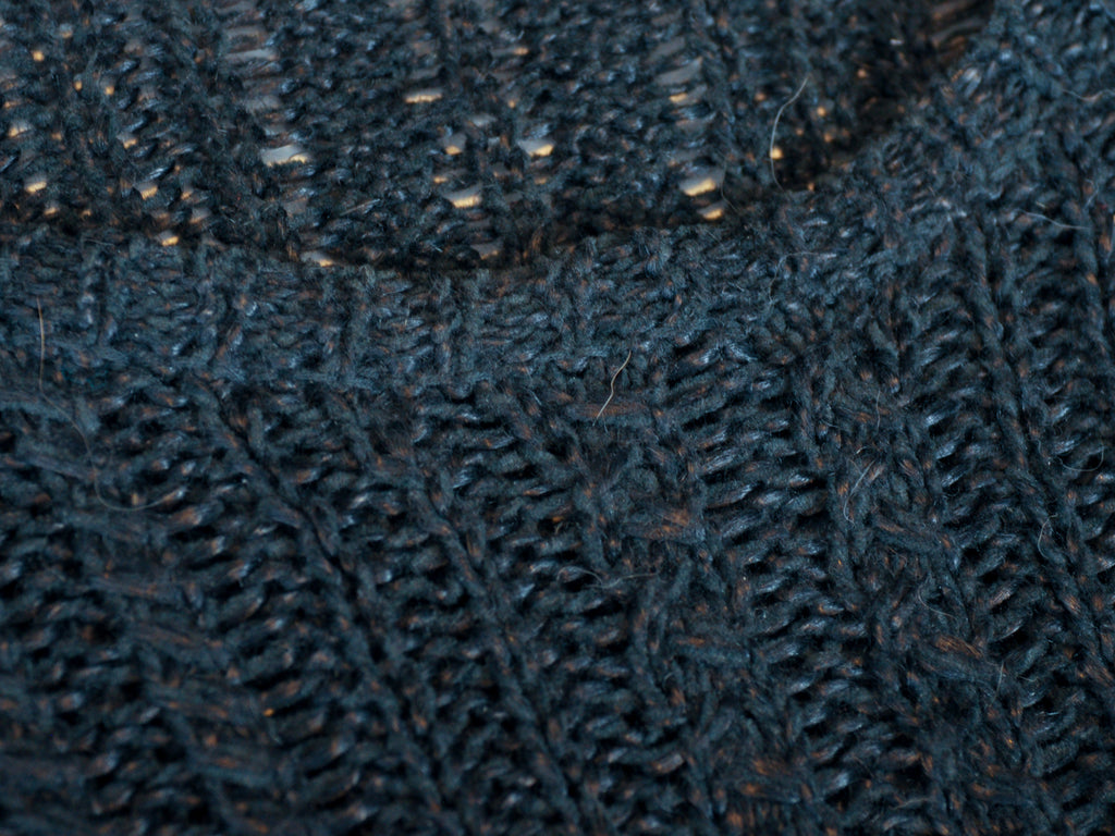 John Varvatos Dark Grey Loose Knit Sweater