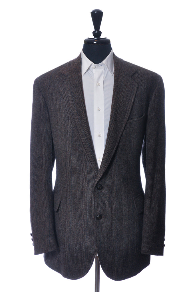 Pendleton Brown Herringbone Tweed Blazer