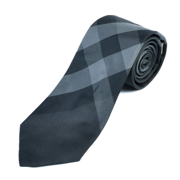 Burberry Grey Nova Check SIlk Tie