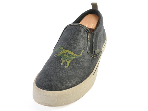 Coach Rexy Dinosaur Signature Canvas Slip-On Sneakers