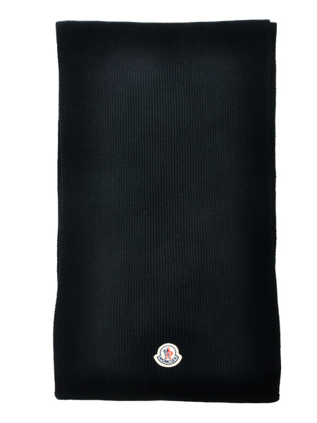 Moncler Black Wool Sciarpa Scarf