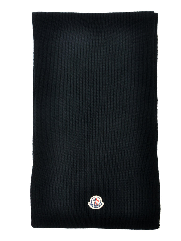 Moncler Black Wool Sciarpa Scarf
