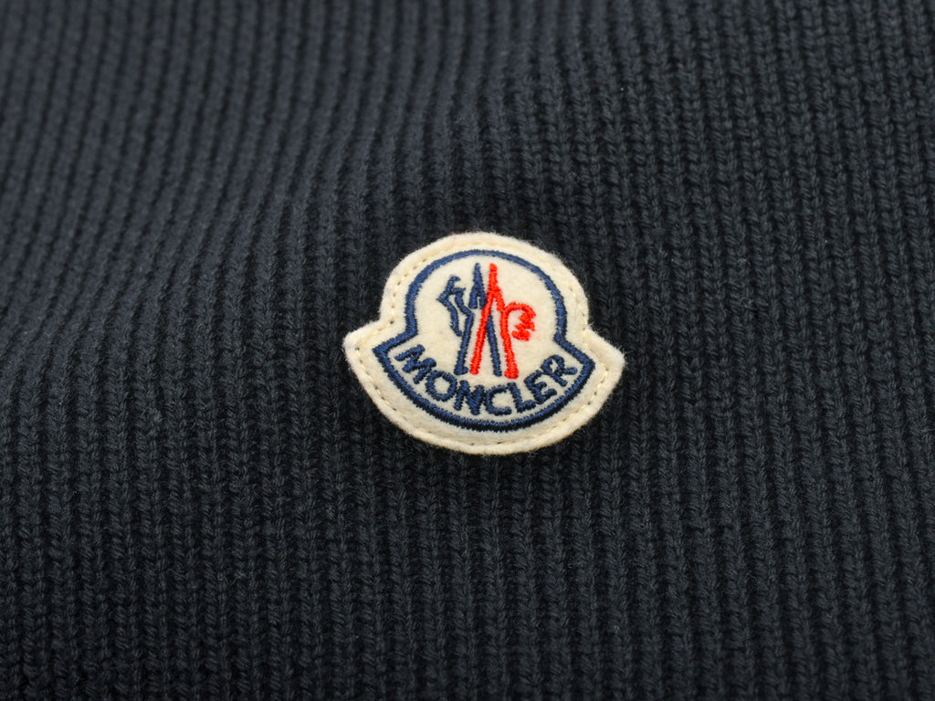 Moncler Black Wool Sciarpa Scarf