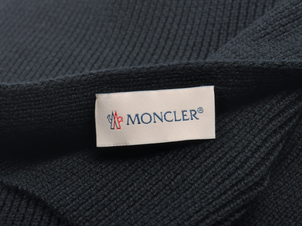 Moncler Black Wool Sciarpa Scarf