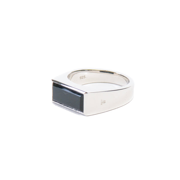 Tom Wood Polished Onyx Silver Peaky Ring
