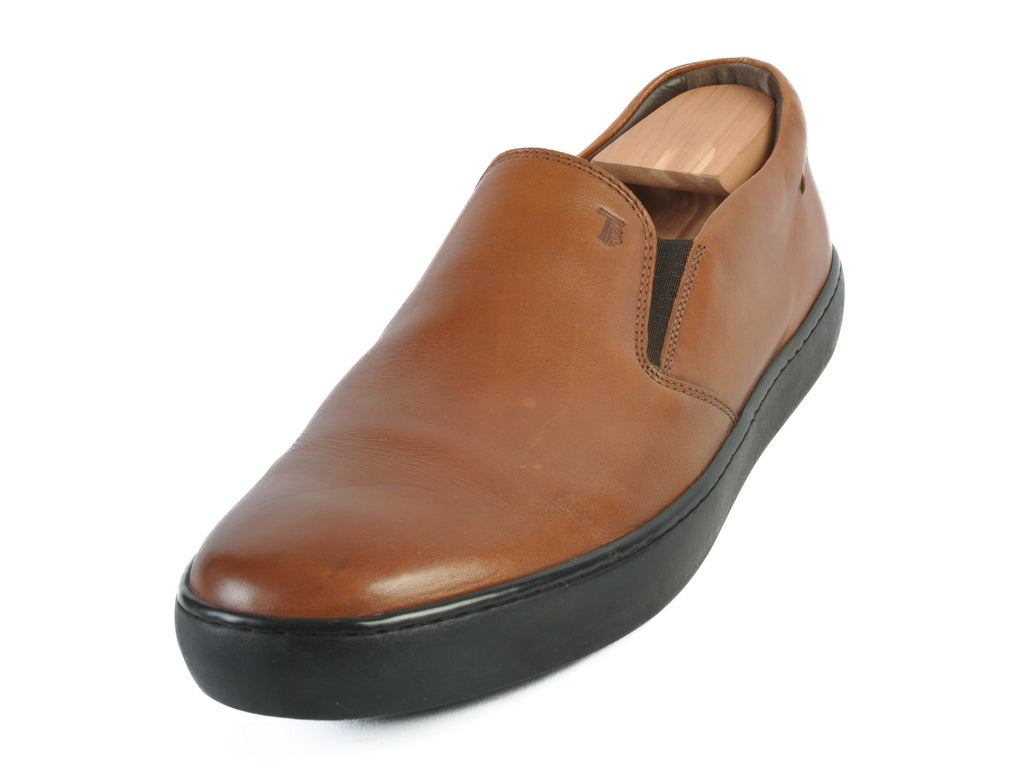 Tod’s Brown Leather Slip-Ons