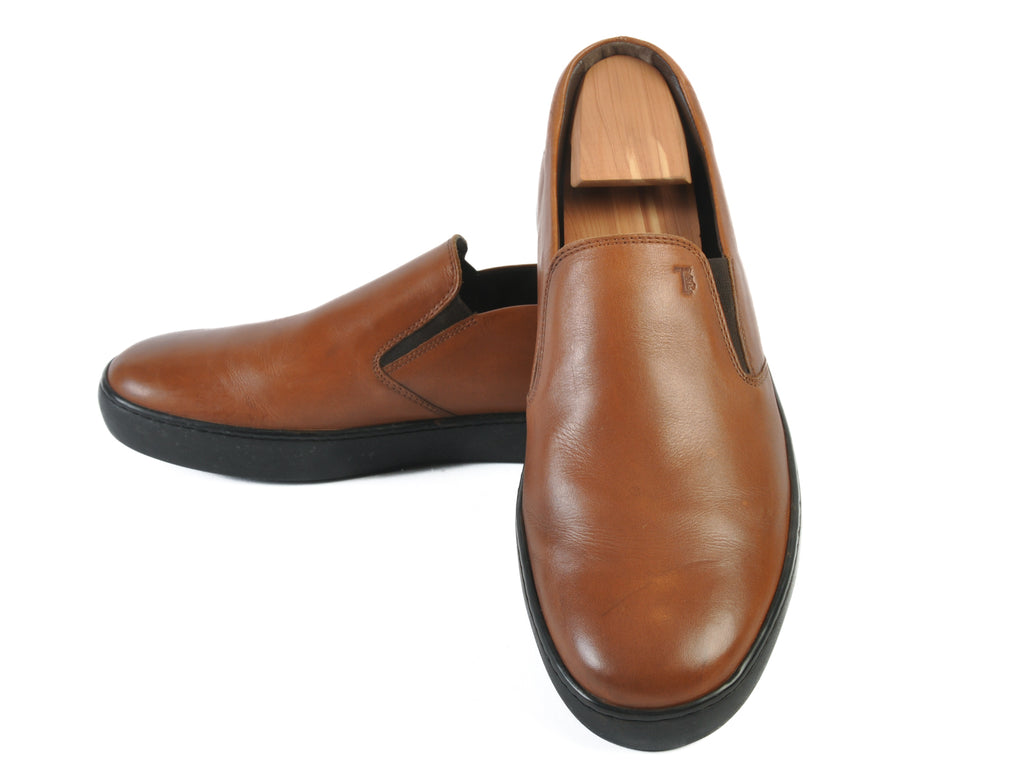 Tod’s Brown Leather Slip-Ons