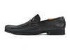 Salvatore Ferragamo Pebbled Black Leather Horsebit Loafers