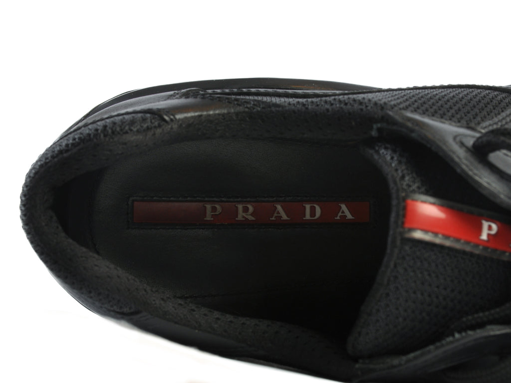 Prada Black Luna Rosa Sneakers