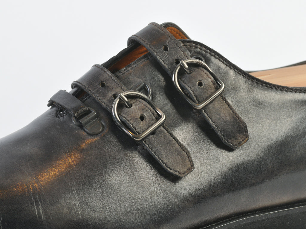 Bontoni Grey Strap Shoes