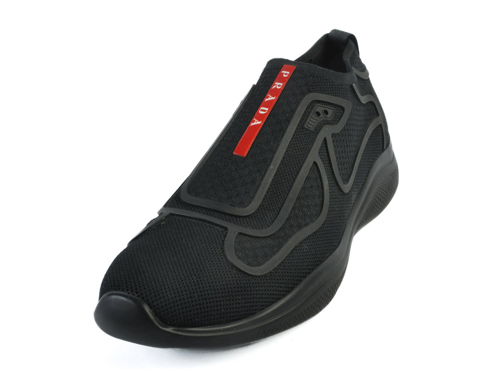 Prada Black Slip-On Sneakers