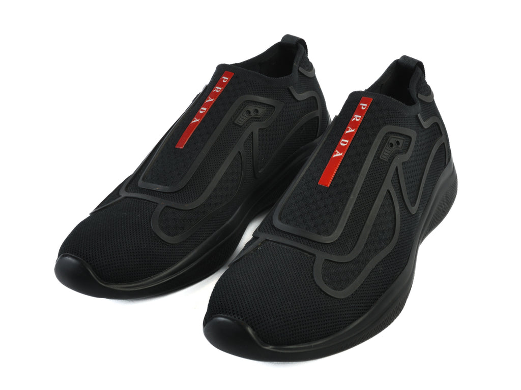 Prada Black Slip-On Sneakers