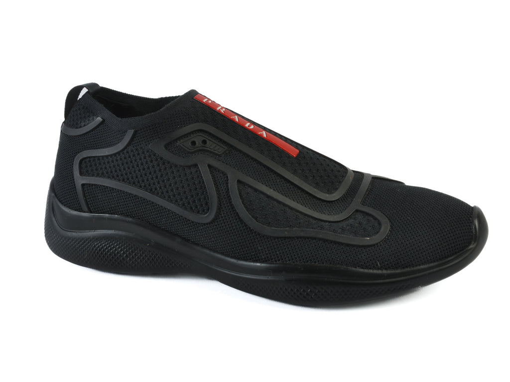 Prada Black Slip-On Sneakers