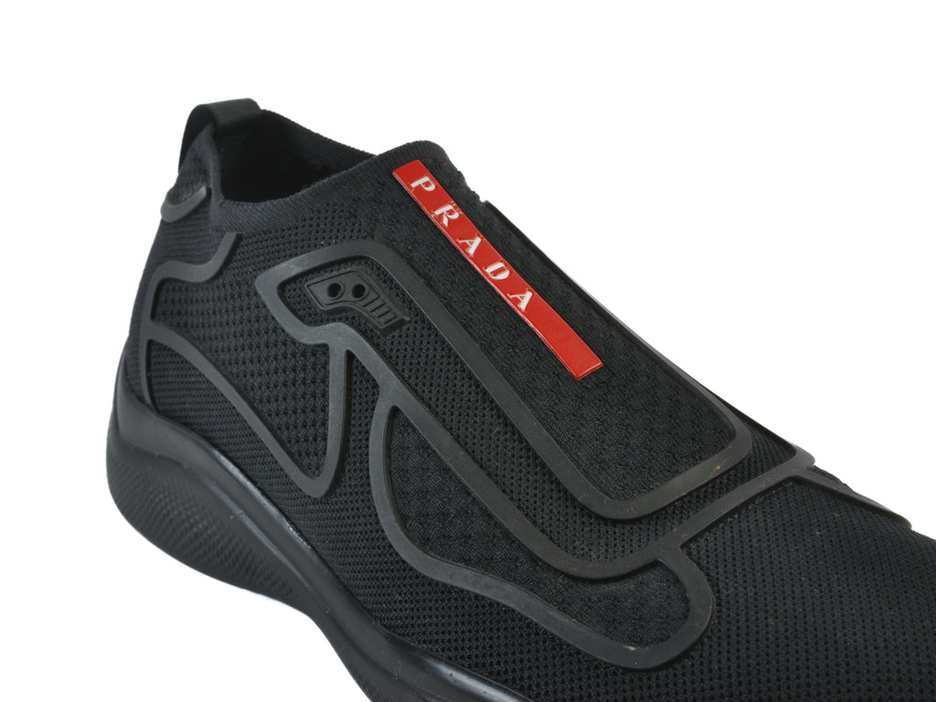 Prada Black Slip-On Sneakers