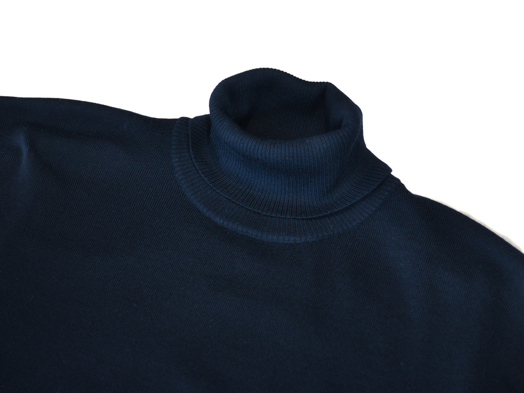Hugo Boss Deep Navy Blue Grato Roll Neck Sweater
