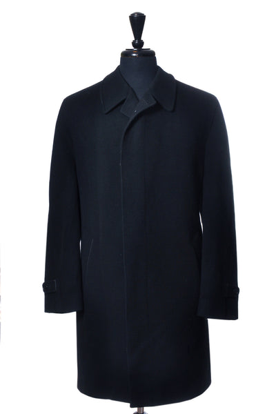 Biella Black Cashmere Blend Overcoat