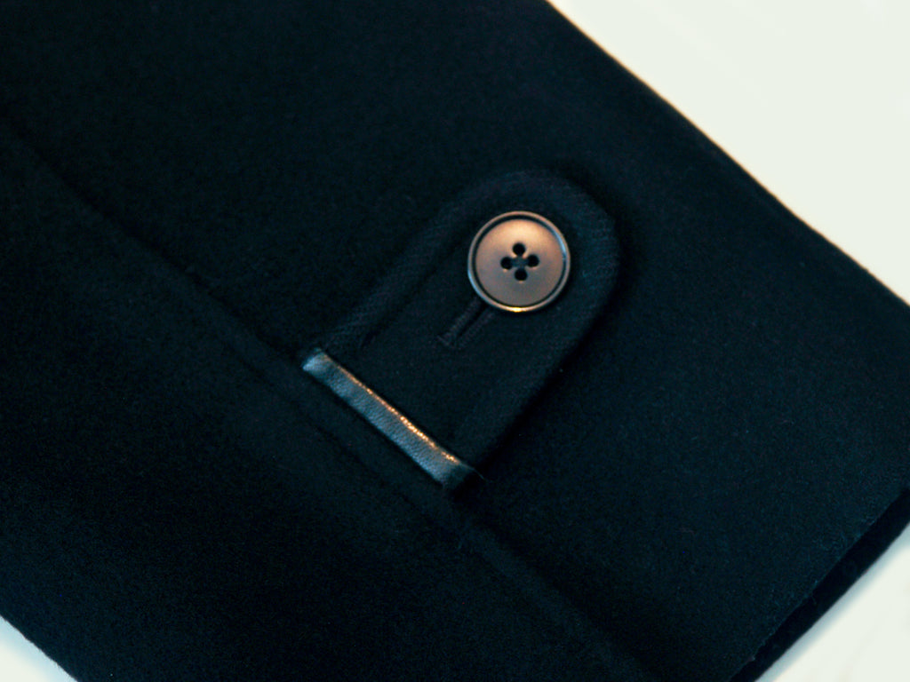 Biella Black Cashmere Blend Overcoat