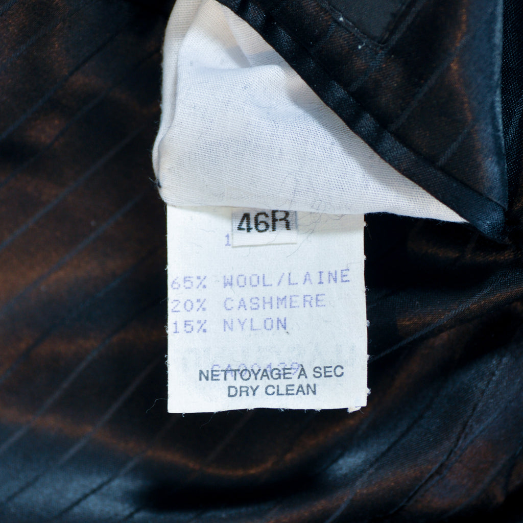 Biella Black Cashmere Blend Overcoat