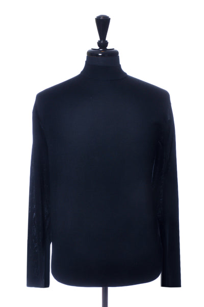 St. Croix Black Mock Neck Sweater