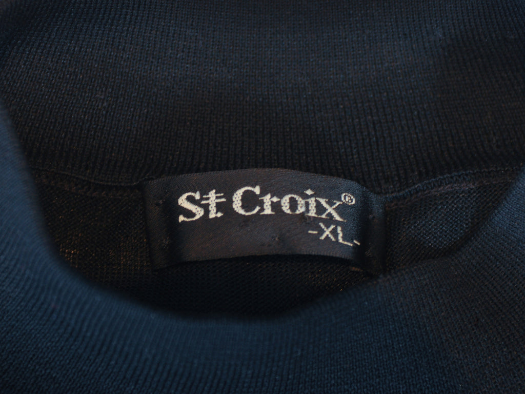 St. Croix Black Mock Neck Sweater