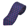 Sam Abouhassan Fuschia on Navy Blue Polka Dot Silk Tie