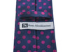Sam Abouhassan Fuschia on Navy Blue Polka Dot Silk Tie