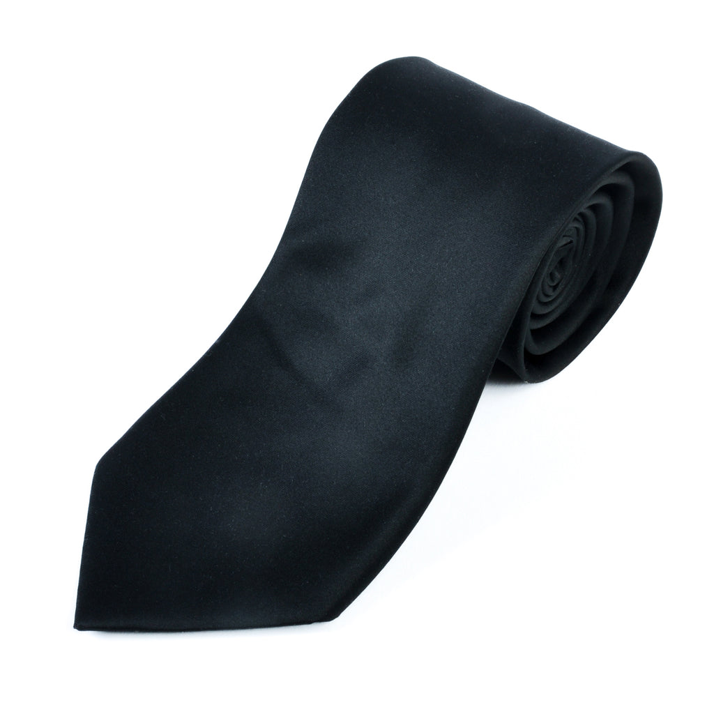 Jacob Alexander Black Microfiber Tie