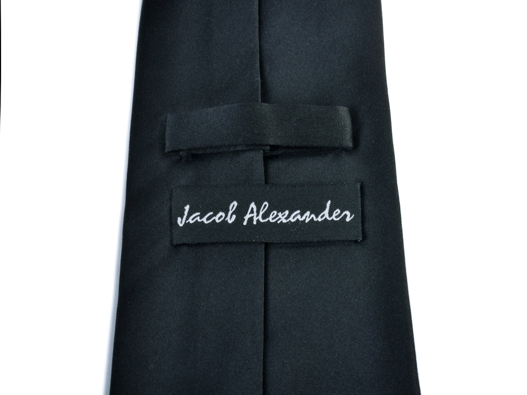 Jacob Alexander Black Microfiber Tie