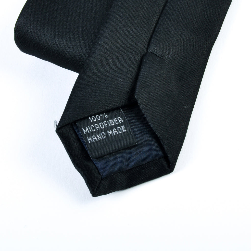 Jacob Alexander Black Microfiber Tie